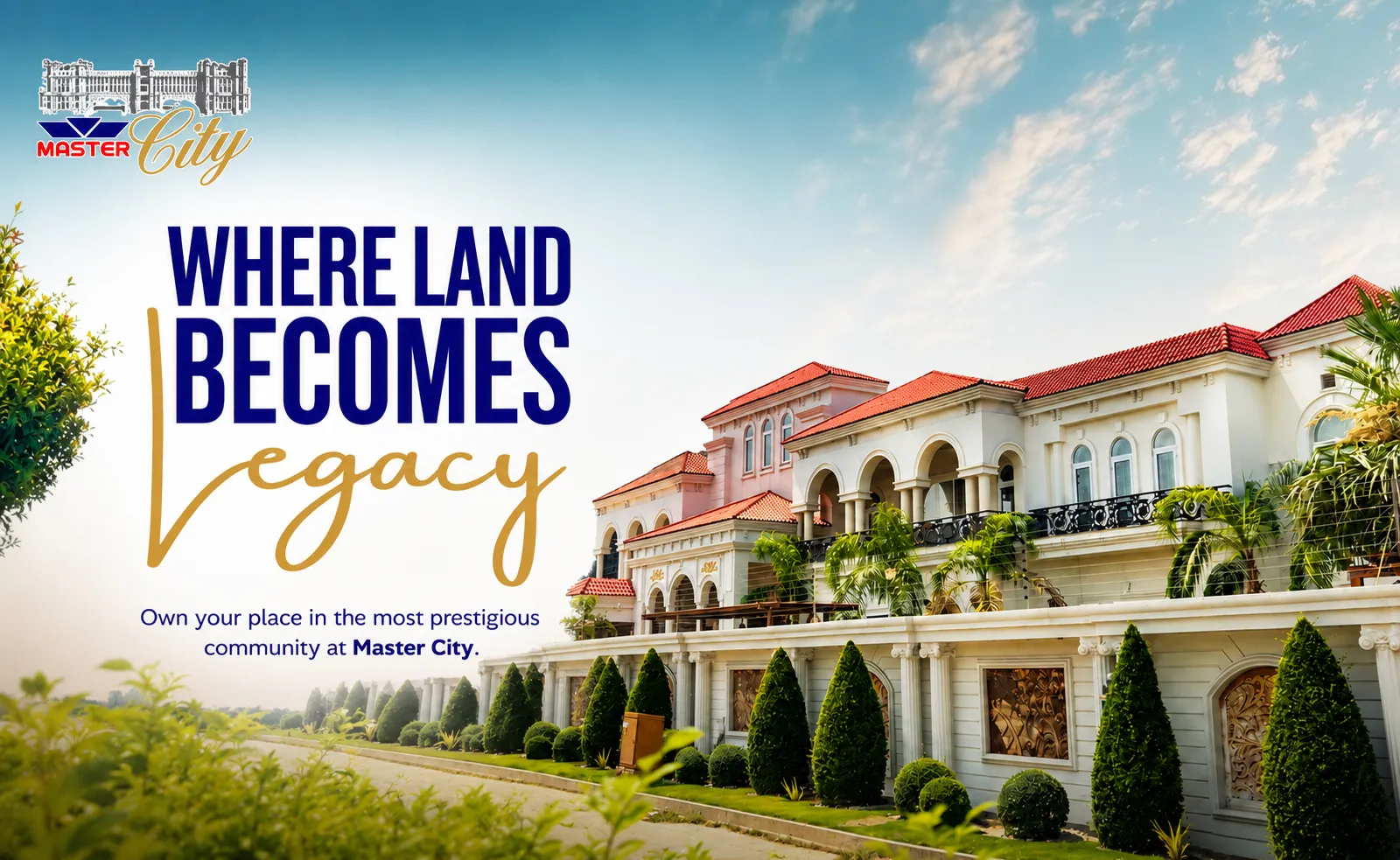 Luxury residential villas at Master City Housing Society in Gujranwala showcasing premium architecture and modern community living.